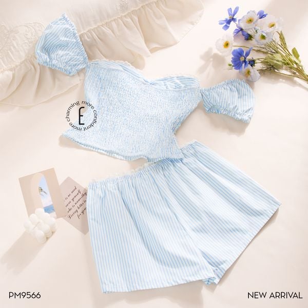  Bộ thô ngắn sọc xanh PM9566 