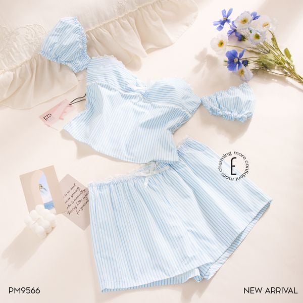  Bộ thô ngắn sọc xanh PM9566 