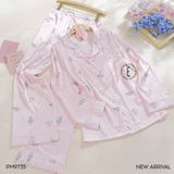  Pyjama lụa dài hình Cat PM9735 