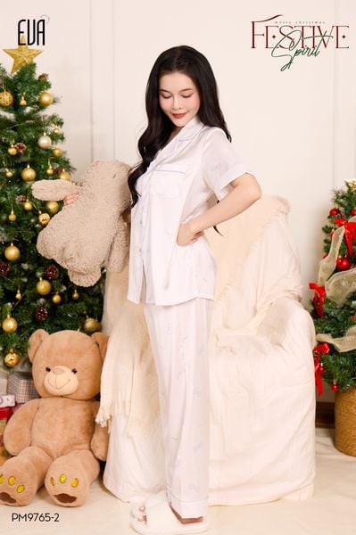  Pyjama dài lụa satin mềm PM9765-2 