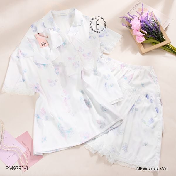  Pyjama lụa ngắn BB PM9791 