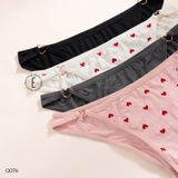  Quần lót thun tim khoen Q076 