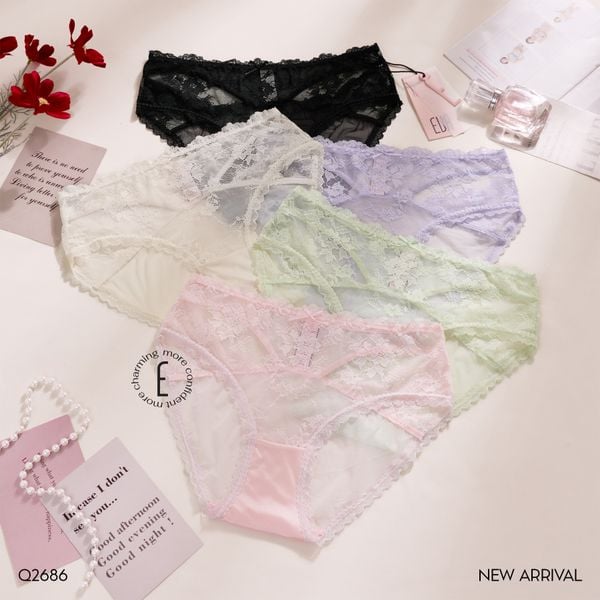  Quần lót lưới viền ren Q2686 