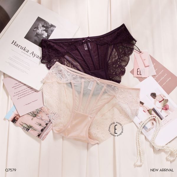  Quần lót lưới phối ren Q7579 