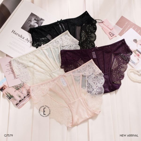  Quần lót lưới phối ren Q7579 