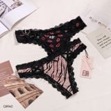  Quần lót thong viền ren chữ X Q8940 