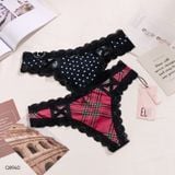  Quần lót thong viền ren chữ X Q8940 