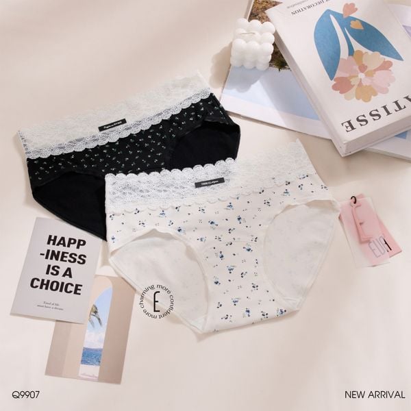  Quần lót thun cotton lưng ren Q9907 