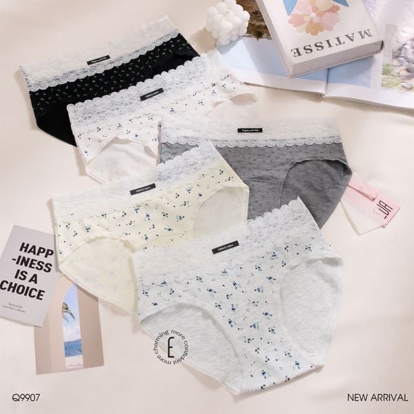  Quần lót thun cotton lưng ren Q9907 