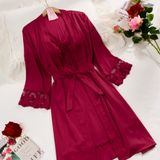  Luxe Robe Set -Bộ choàng lụa ren hoa SC3924 