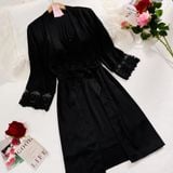  Luxe Robe Set -Bộ choàng lụa ren hoa SC3924 