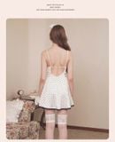  Váy 2 dây tim D7362 