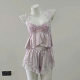  Bộ 2 dây tím ren hoa B7179 