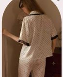  Bộ pyjama dài lụa bi đen PM3893-2 