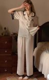  Bộ pyjama dài lụa bi đen PM3893-2 