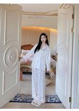  Pyjama lụa dài nơ PM6127 