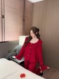  Pyjama lụa viền lưới PM6124 