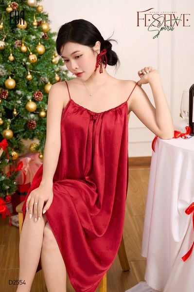  Váy 2 dây lụa D2554 