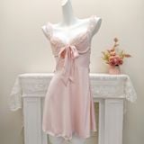  Váy lụa phối ren D4762 