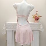  Váy lụa phối ren D4762 