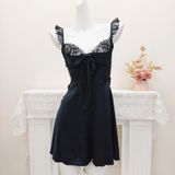  Váy lụa phối ren D4762 