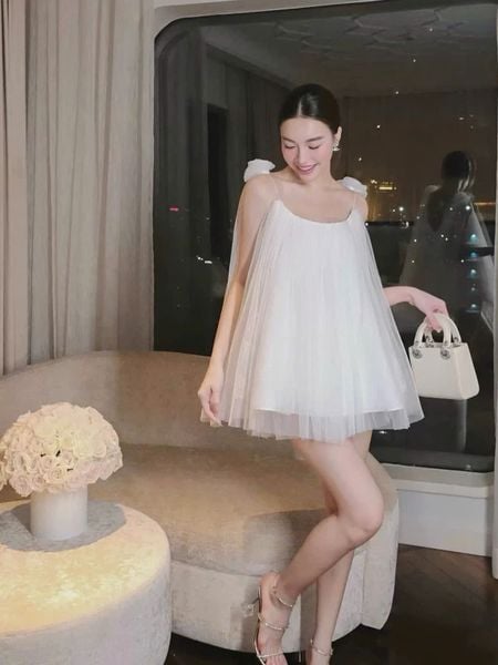  Váy lưới xoè xếp li cao cấp D2550 2 kiểu mặc 