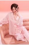  Pyjama lụa dài sọc hồng PM3892-3 