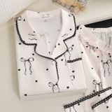  Pyjama nơ lụa satin mềm PM6650-2 