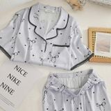  Pyjama nơ lụa satin mềm PM6650-2 
