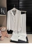  Pyjama dài lụa phối ren lưng PM3894 