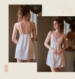  Váy lụạ phối ren D2576 