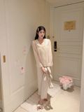  Bộ lụa dài phối lưới 3 chi tiết PM6284 