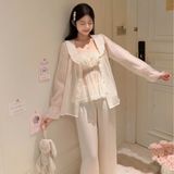  Bộ lụa dài phối lưới 3 chi tiết PM6284 