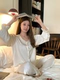  Pyjama dài lụa satin PM4640 