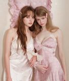  Celeste Dress D4808 - Váy lụa phối ren đệm ngực mỏng 