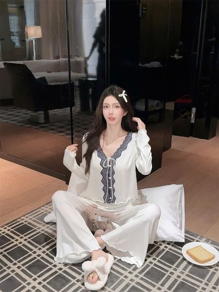  Bộ thun dài viền ren PM5434 