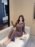  Bộ thun dài PM5264 beo nâu 
