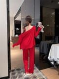  Bộ thun dài phối ren đính nơ PM5245 