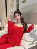  Bộ thun dài phối ren đính nơ PM5245 