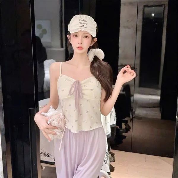  Bộ thun dài 3 món PM5275 màu tím 