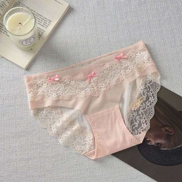  Quần lót lưới phối ren đính nơ Q1279 