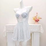  Fancy Dress D2848 - Váy lưới phối ren 