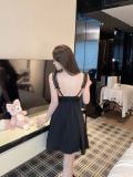  Negligee Dress D4670 - Váy lụa viền ren đệm ngực mỏng 