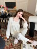  Serenity Pyjama - Bộ lụa cổ tròn PM4666 