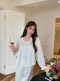  Serenity Pyjama - Bộ lụa cổ tròn PM4666 
