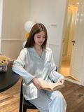  Linear Pyjama - Bộ lụa viền ren nơ túi PM3927 