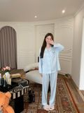  Linear Pyjama - Bộ lụa viền ren nơ túi PM3927 
