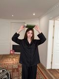  Linear Pyjama - Bộ lụa viền ren nơ túi PM3927 