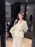  Edge Pyjama - Bộ lụa dài phối ren PM4673 