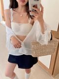  Áo ngang ren không gọng A6384 